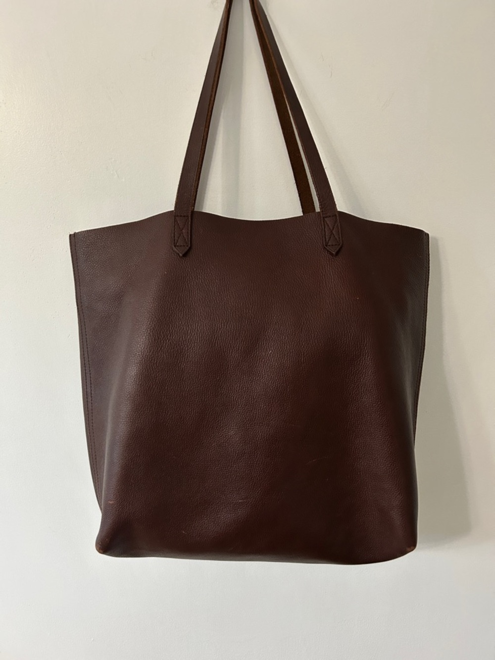 Madewell Transport Tote Dark Brown Large Leather Travel Bag